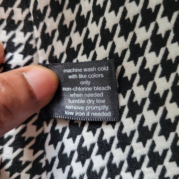 Glamour Z Lane Bryant Women's Black/White Houndstooth Jacket Blazer (Size: 24) - Picture 13 of 16